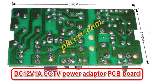 CCTV power adaptor DC12V1A PCB board